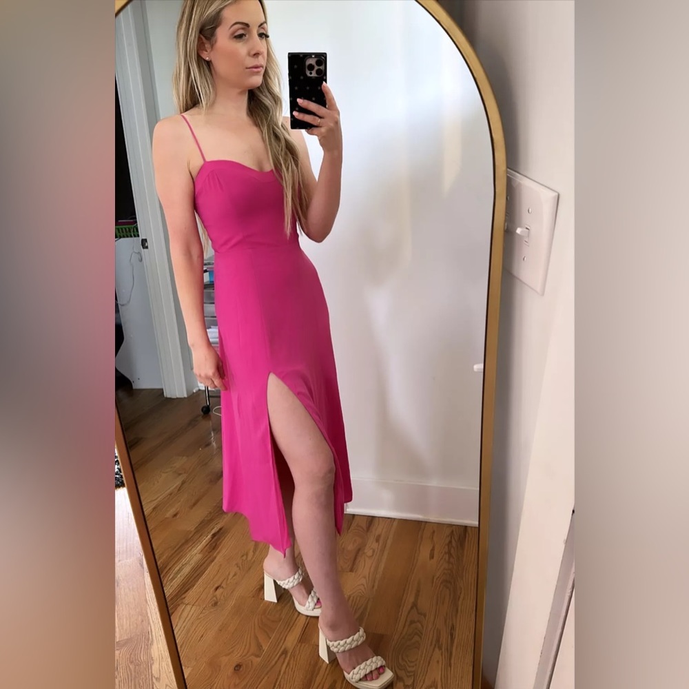 Abercrombie & Fitch Pink Midi Dress